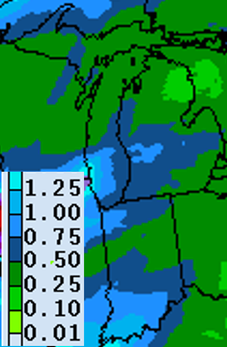 Precipitation forecast for April 21-28.